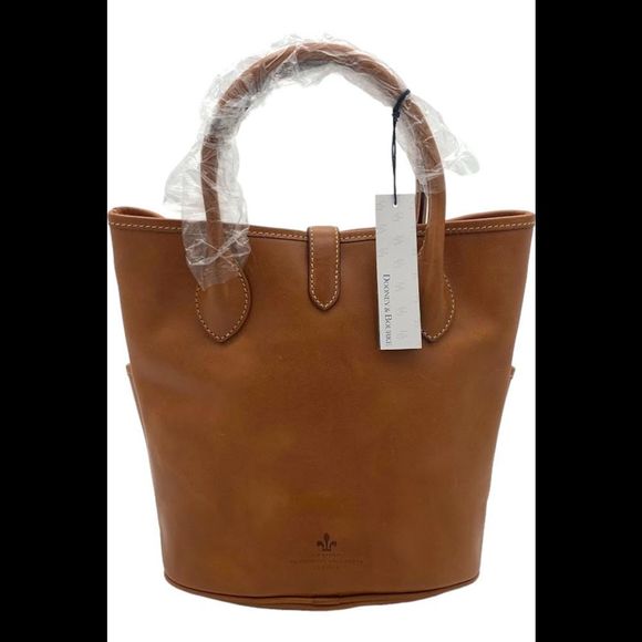 Dooney & Bourke Florentine Leather Bucket Bag Natural - Picture 2 of 3